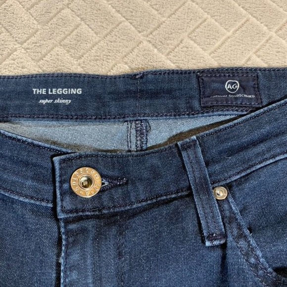 Adriano Goldschmied Womens 29 Denim Jeans Blue Skinny Legging Dark Wash Stretch - Picture 5 of 12